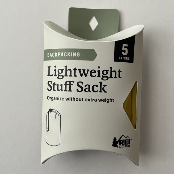 REI Co-Op Lightweight Backpacking Compression Stuff Sack 5L Oxidized Yellow - Picture 1 of 3